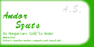 andor szuts business card